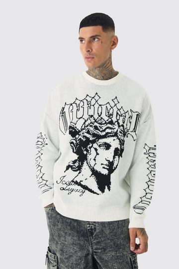 Tall OFCL Renaissance Crew Neck Jumper ecru