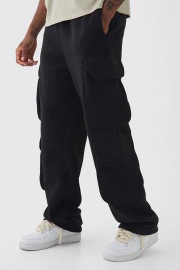 Black Tall Relaxed Cargo Pocket Sweatpant