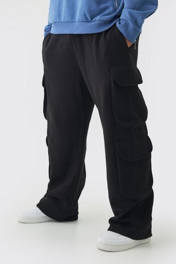 Black Plus Relaxed Cargo Pocket Sweatpant