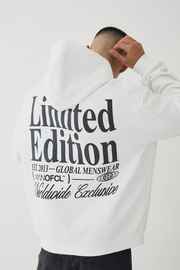 Oversized High Build Limited Edition Hoodie white