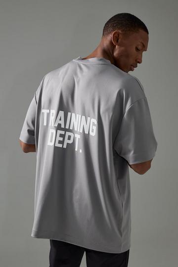 Man Active Training Dept Oversized Performance T-shirt charcoal