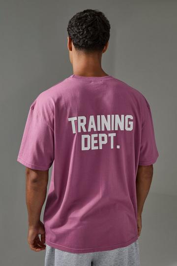 Man Active Training Dept Oversized T-shirt mauve