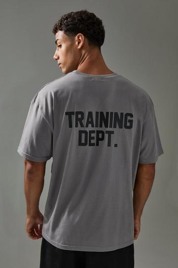 Man Active Training Dept Oversized T-shirt charcoal