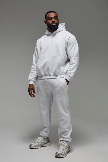 Man Active Training Dept Boxy Embossed Tracksuit grey marl