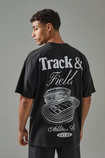 Black Man Active Track & Field Oversized T-shirt