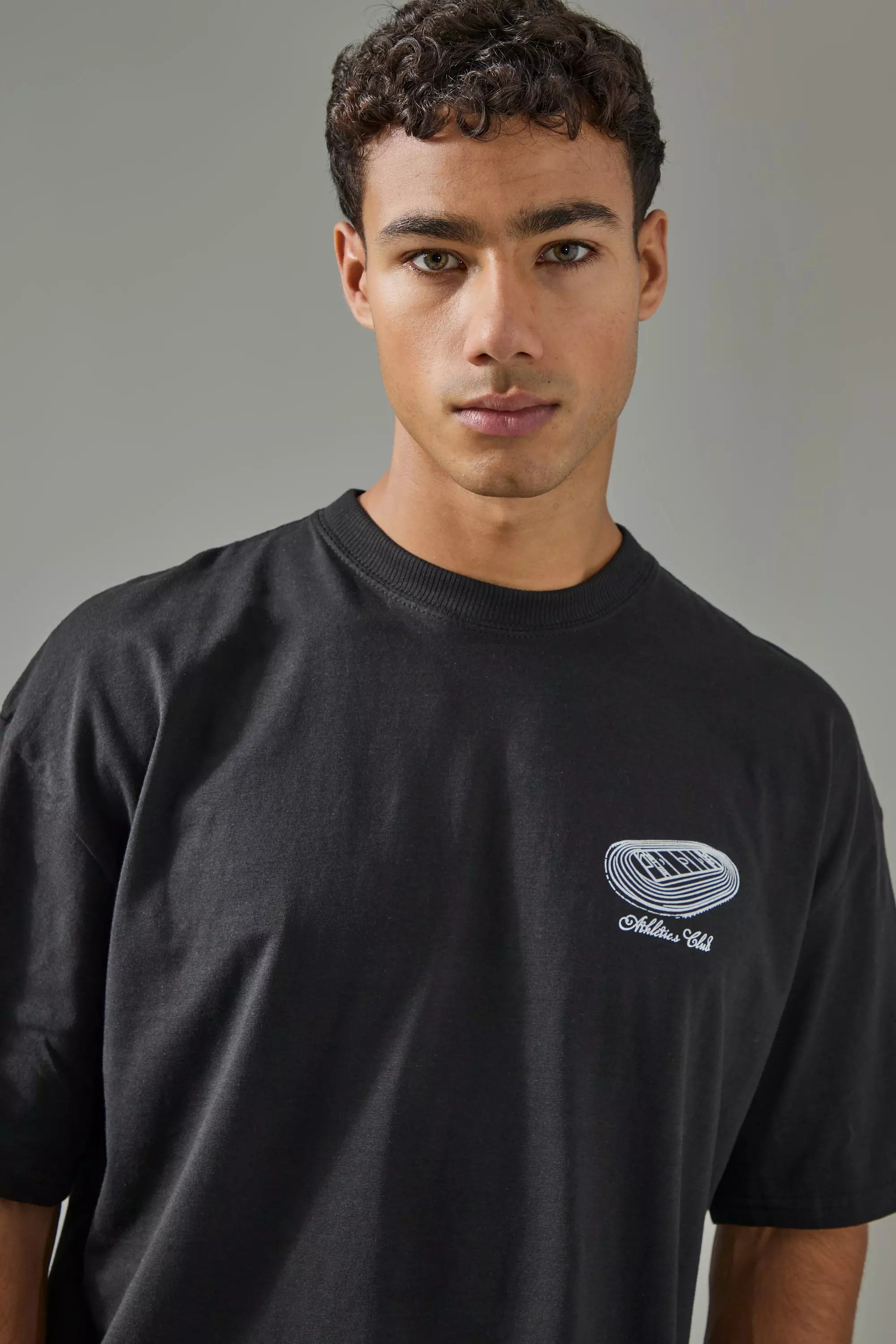 Black Man Active Track & Field Oversized T-shirt alternative image