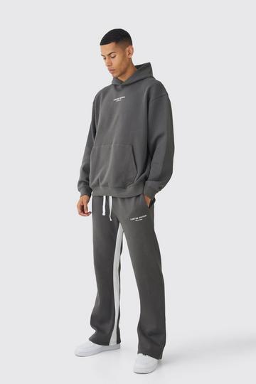 Oversized Limited Edition Extended Drawcords Hooded Tracksuit charcoal