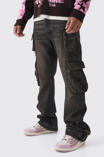 Slim Flared Cargo Gusset Jeans brown