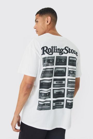 Oversized Rolling Stones License Graphic T-Shirt white