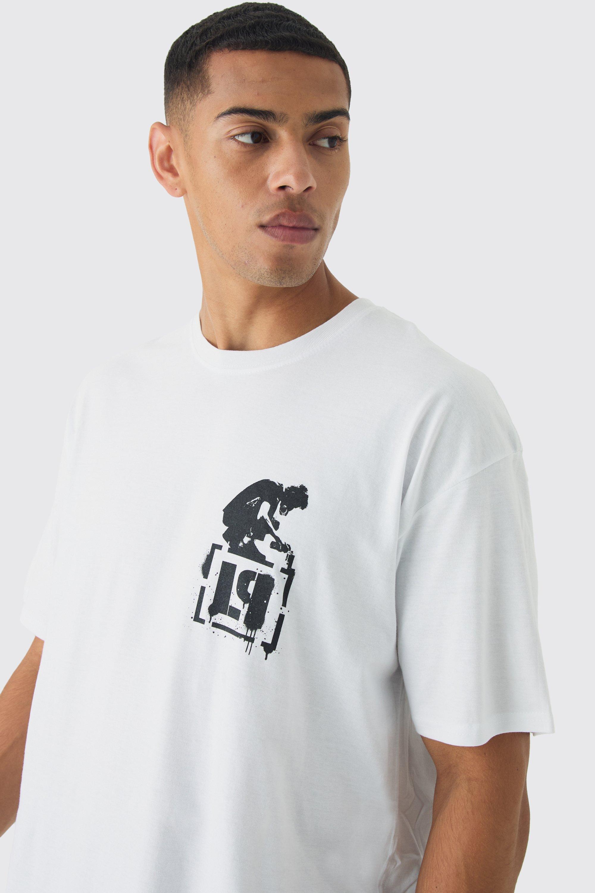 Oversize T Shirt mit lizenziertem Blockabsatz Band Print boohoo DE