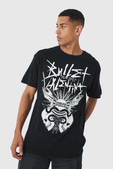 Oversized Bullet For My Valentine License Graphic T-Shirt black