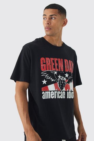 Oversized Green Day Band License Graphic T-Shirt black