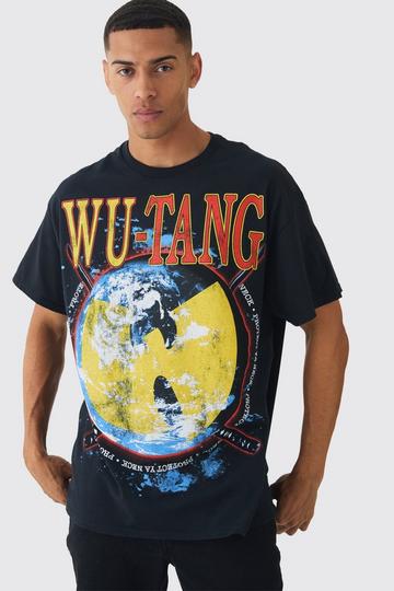 Oversized Wu-Tang Large Scale License Print T-Shirt black