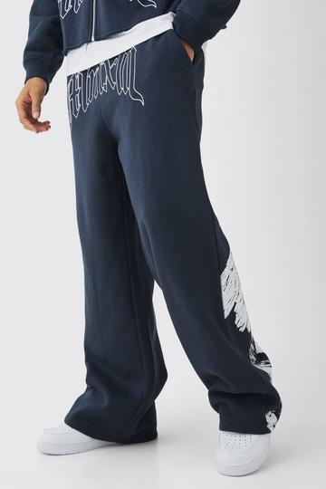 Brede Renaissance Joggingbroek Met Print slate blue