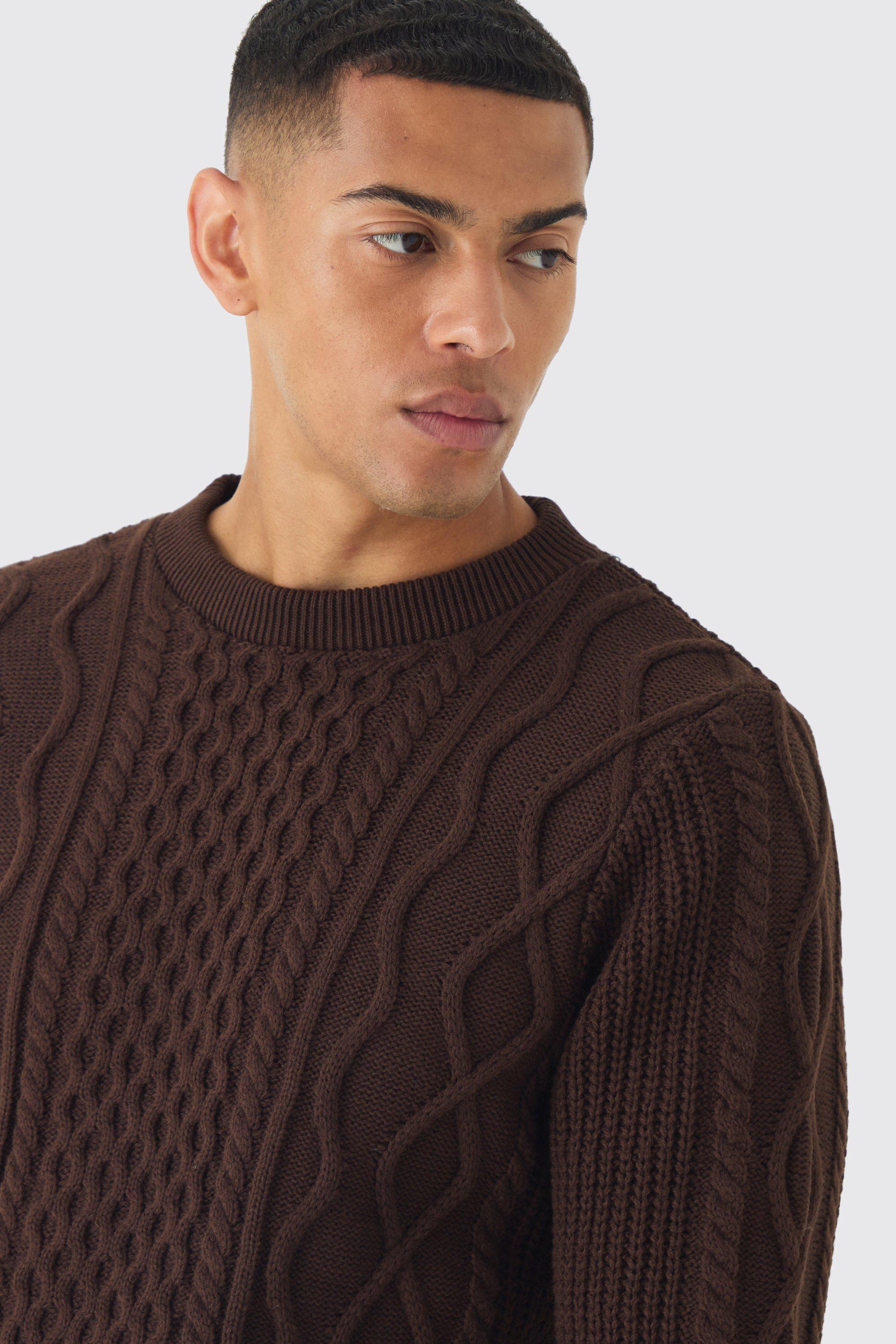 Boohoo cable knit jumper best sale