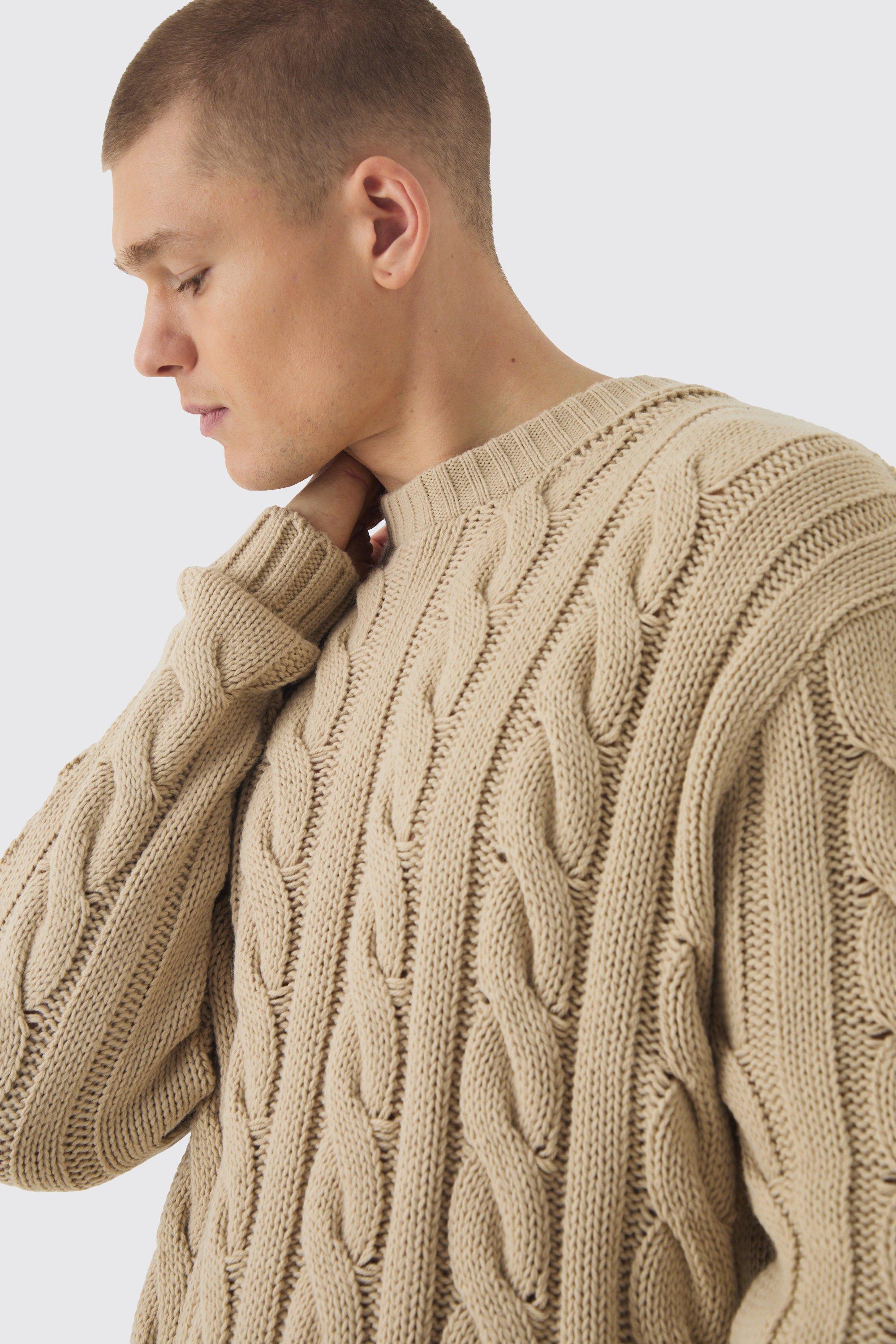 Boohoo cable knit jumper sale