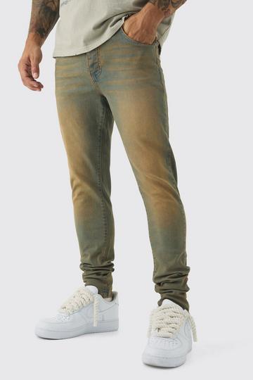 Blue Skinny Stretch Washed Tinted Jeans