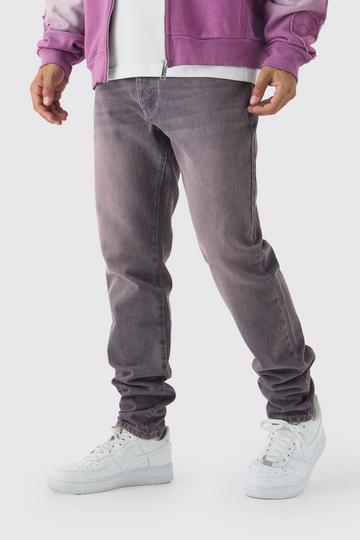 Slim Fit Washed Tinted Jeans purple