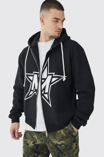 Tall Oversized Boxy Official Graphic Hoodie black