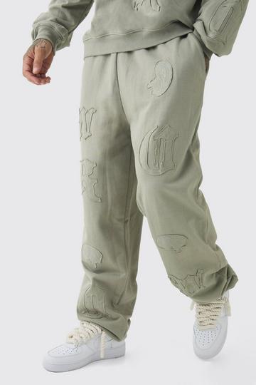 Stone Beige Tall Oversized Applique Jogger