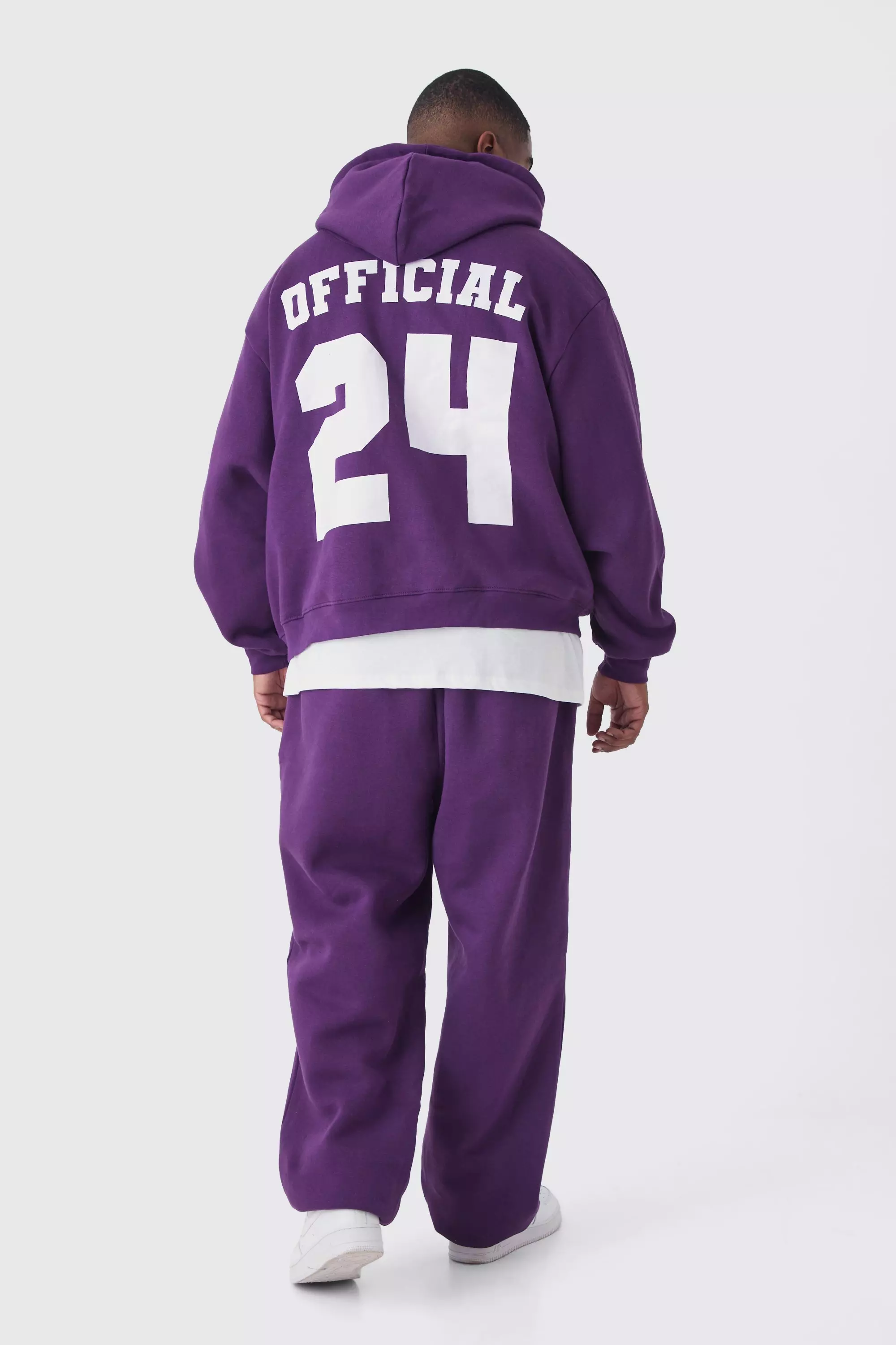 Purple Plus Oversized Boxy Official Hoodie & Relaxed Jogger Tracksuit صورة بديلة