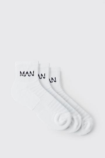 MAN Active Vadderade träningsstrumpor (3-pack) white