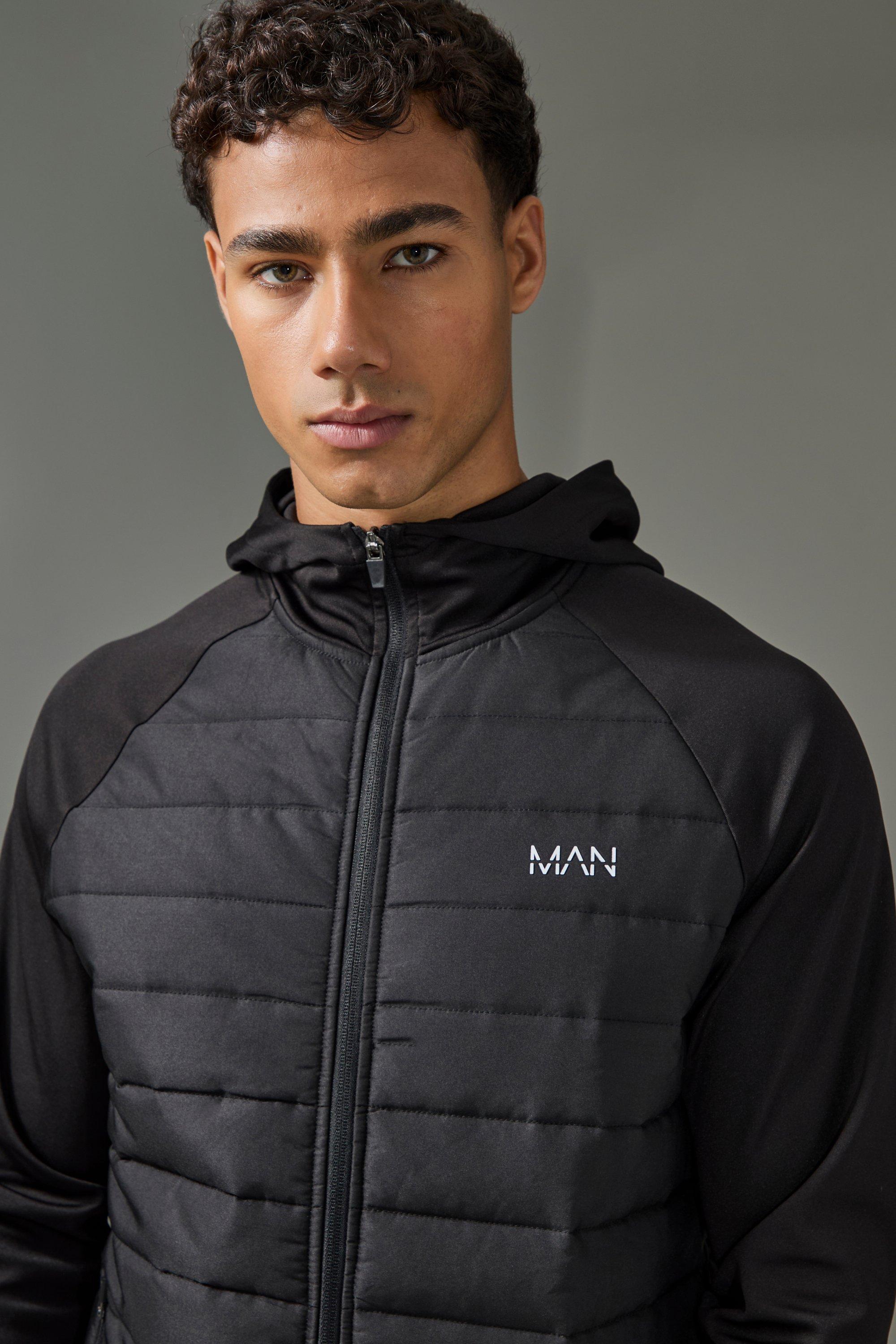 Man Active Quilted Hoodie and Tapered Jogger