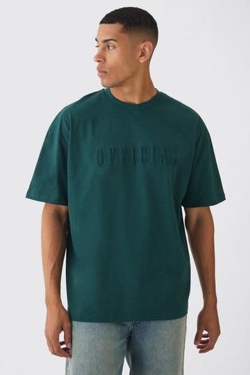 Oversized Official Embossed Detail T-Shirt forest