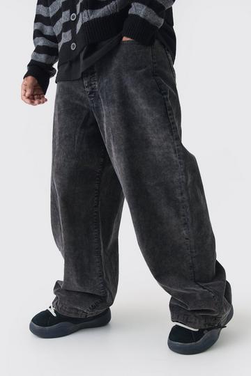 Black Parachute Acid Wash Cord Trouser