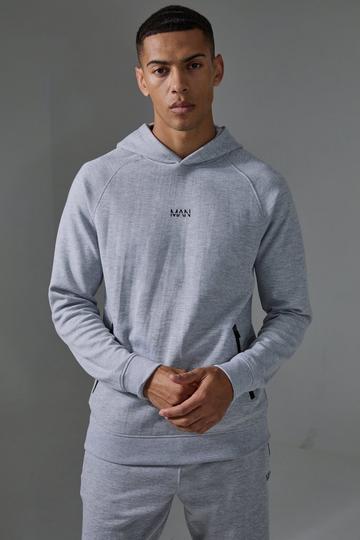 Man Active Fleece Regular Fit Pro Pro Hoodie grey