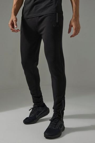 Man Active Pro Fleece Skinny Fit Joggingbroek black