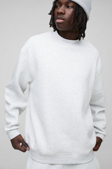 Basic Trui Met Crewneck grey marl