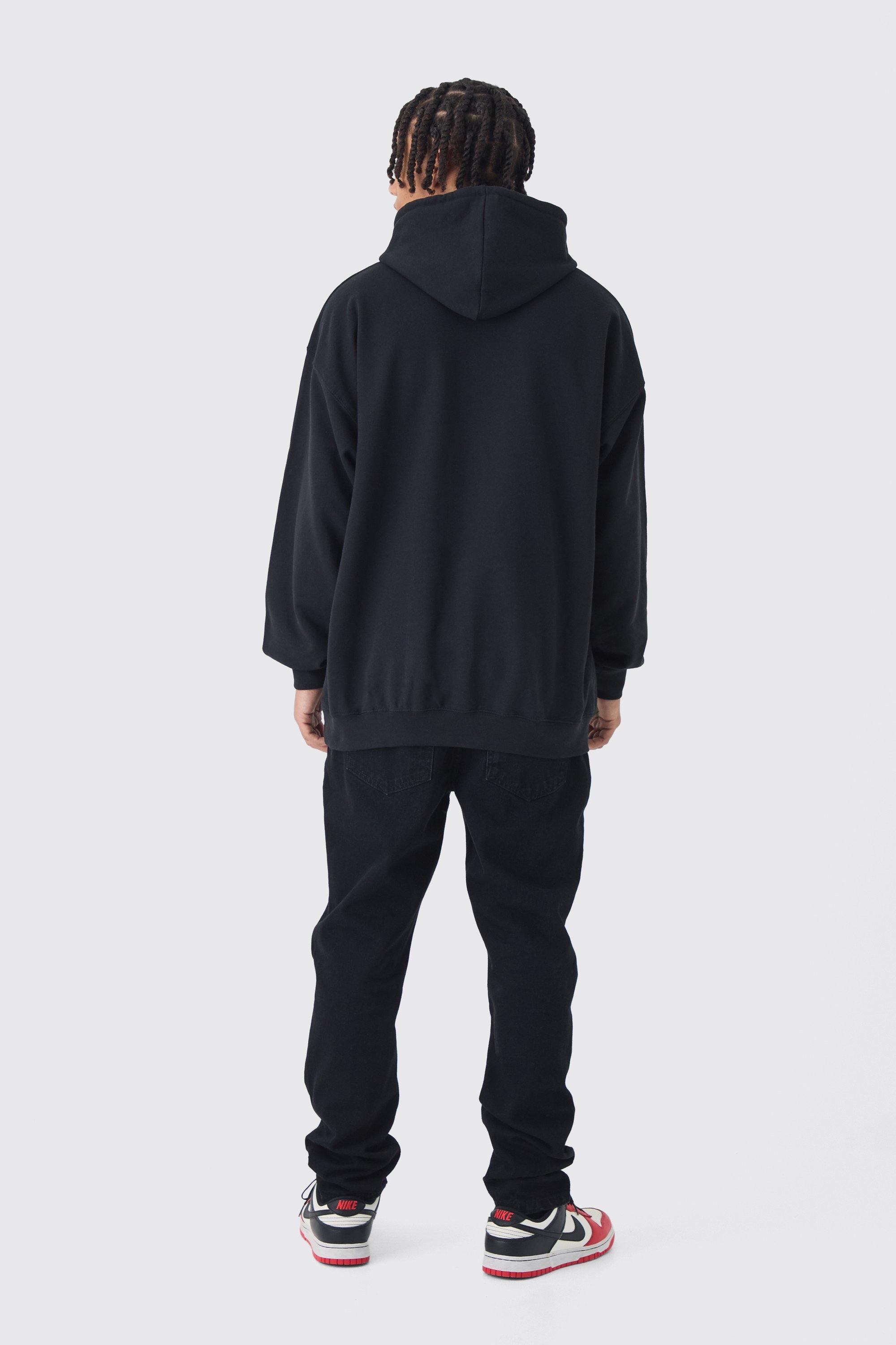 Felpa oversize con stampa ufficiale Iron Man Marvel e cappuccio boohoo IT