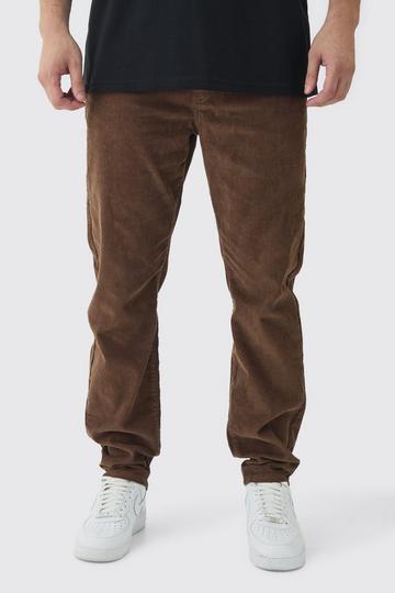 Tall Tapered Cord Trouser in Chocolate chocolate