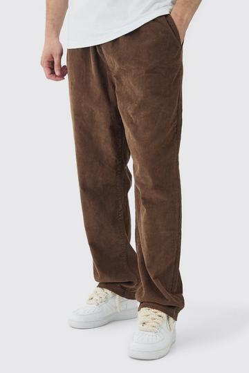 Tall Skate Fit Woven Tab Cord Trouser chocolate