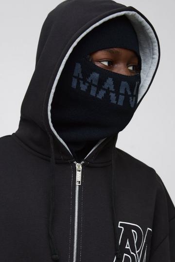 Black Man Dash Zip Detail Face Covering