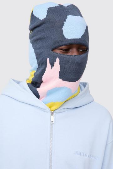 Graphic Print Face Covering grey