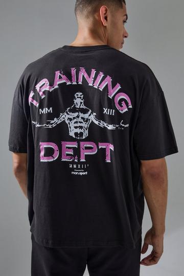 Man Active Training Dept Oversized T-shirt black