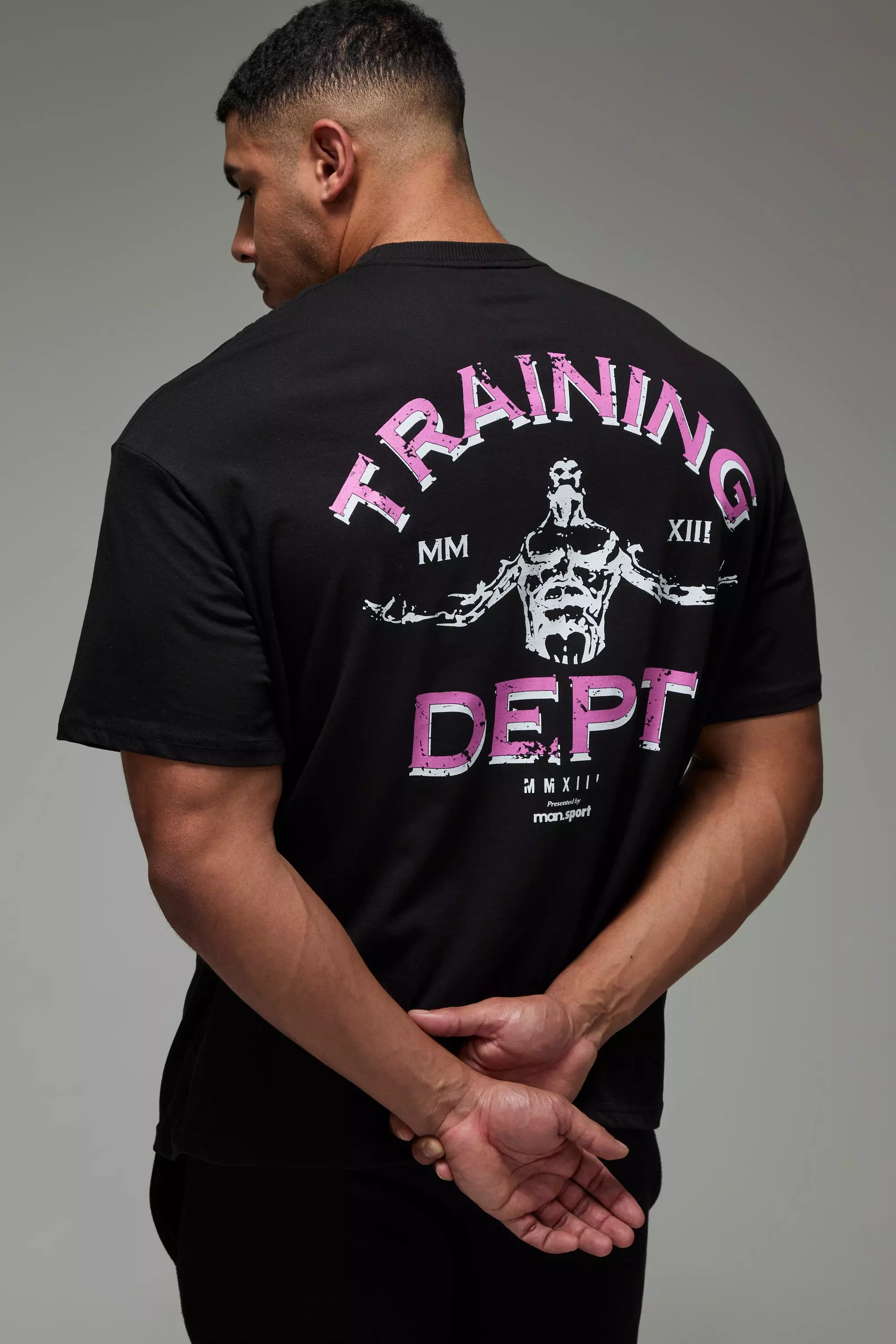 Black Man Active Training Dept Oversized T-shirt alternative image