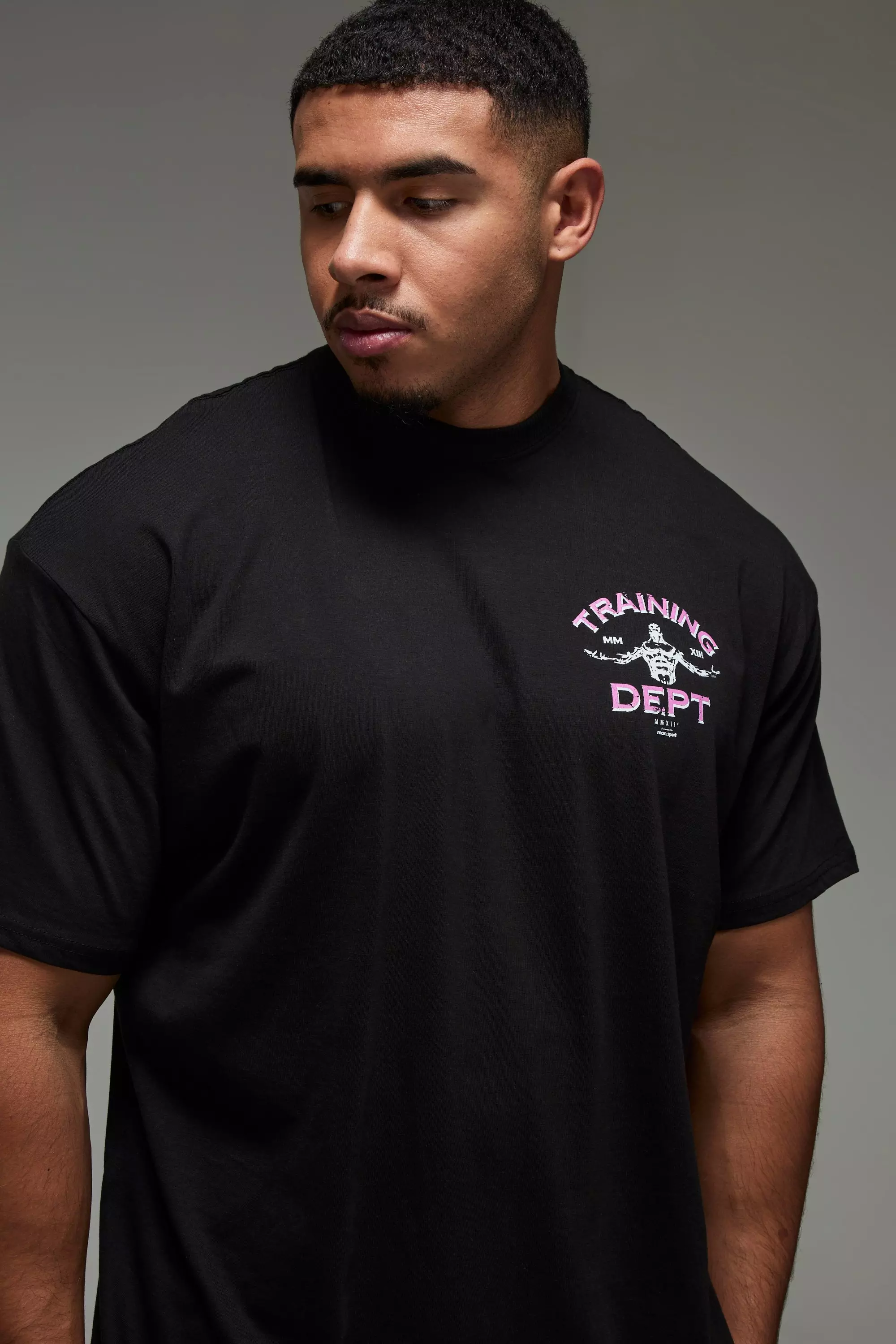 Black Man Active Training Dept Oversized T-shirt alternative image