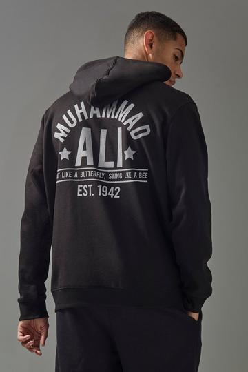 Active Oversized Muhammad Ali Est. 1942 License Hoodie black