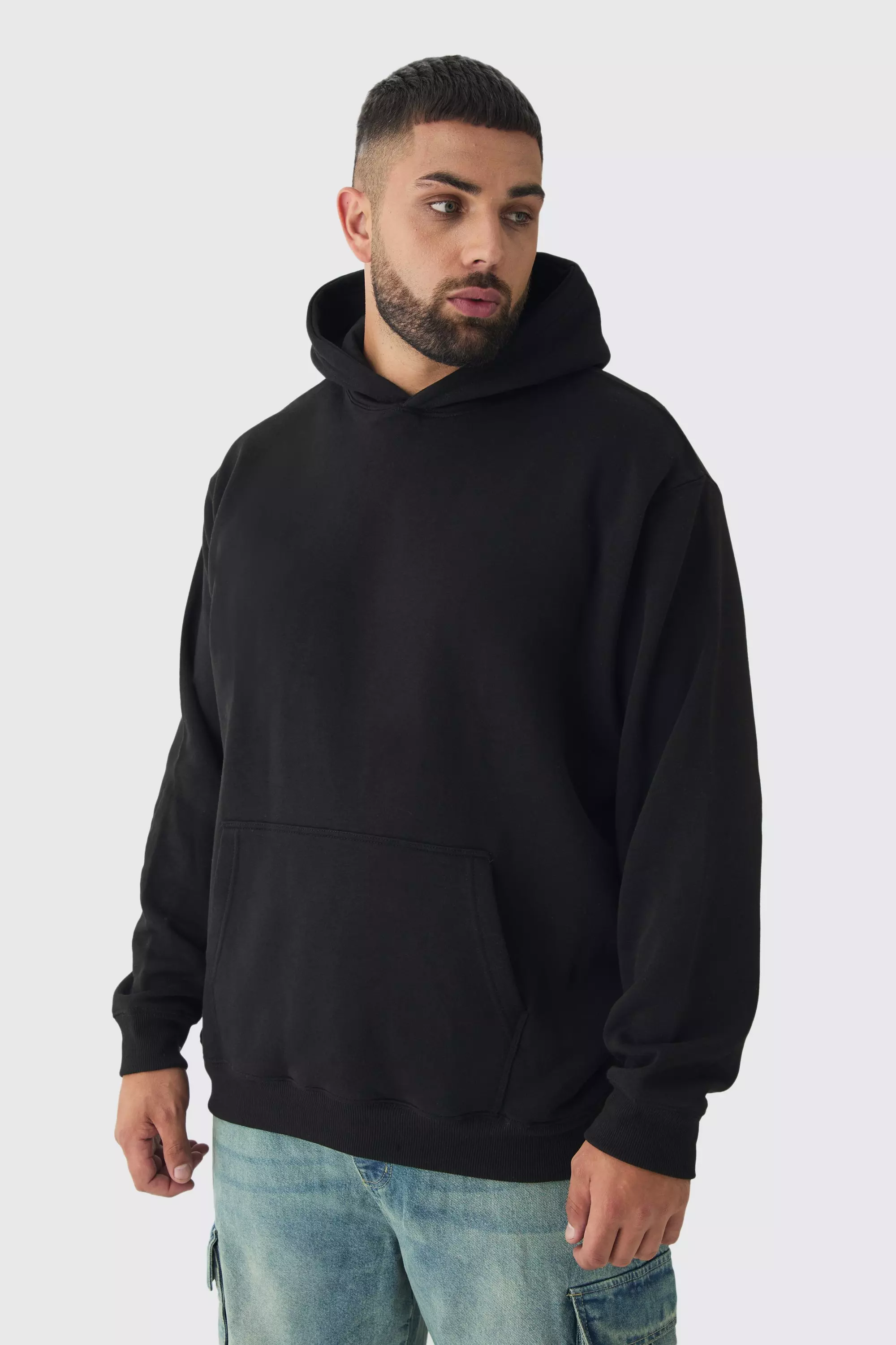 boohoo MAN ニルヴァーナ ライセンス プリント フーディ BLACK Boohoo ME