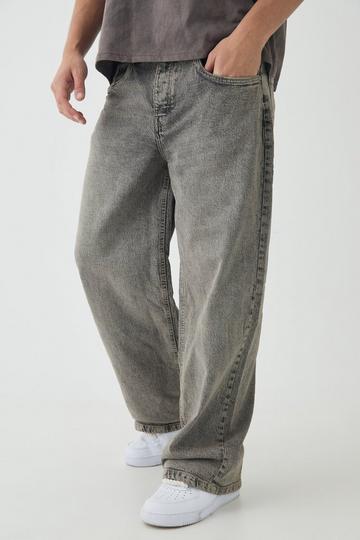 Relaxed Fit Stone Washed Jeans stone