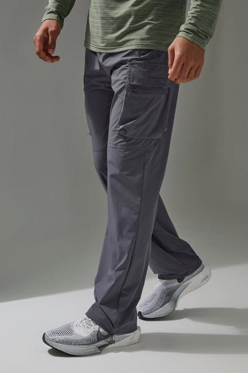 Man Active Cargo Wide Leg Jogger charcoal