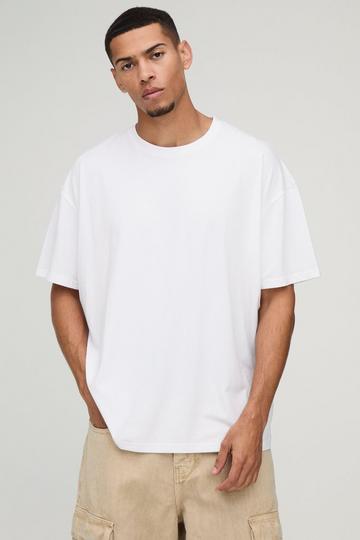 White Premium Oversized Modal Content T-shirt