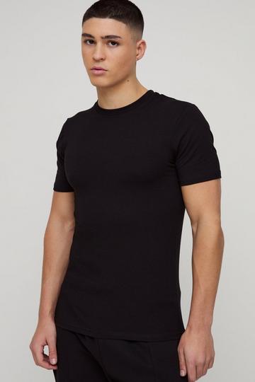 Premium Muscle Fit Modal T-shirt black