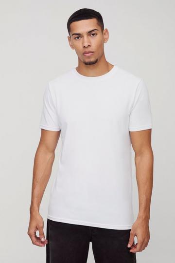 White Premium Slim Fit Modal Content T-shirt