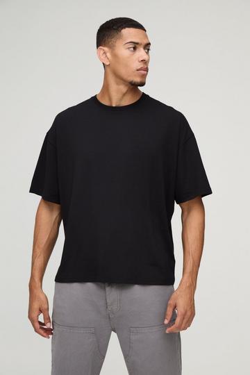 Oversized Boxy Premium Modal Content T-shirt black