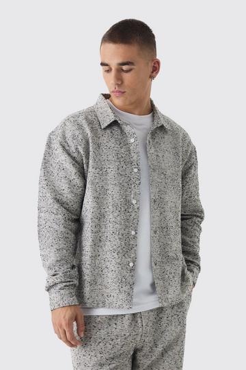 Boucle Textured Overshirt multi