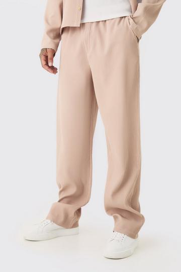 Tall Pleated Relaxed Fit Trousers taupe